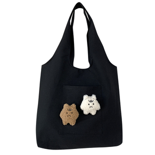 帆布包女上课大学生ins小众设计感文艺可爱百搭大容量手提布袋