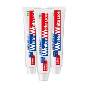 LION狮王WHITE&WHITE大白葡萄柚小苏打美白牙膏去渍180g×3支