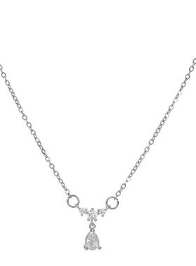 VOYAGE美人泪水滴锆石项链小众