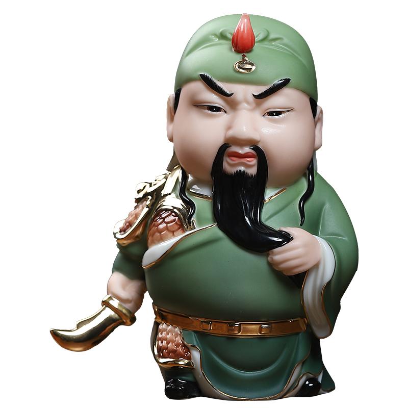 东方精忠报国关公武将书房装饰品