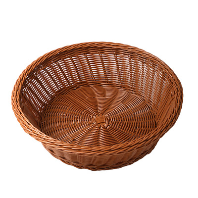 仿藤编圆形收纳筐馒头框