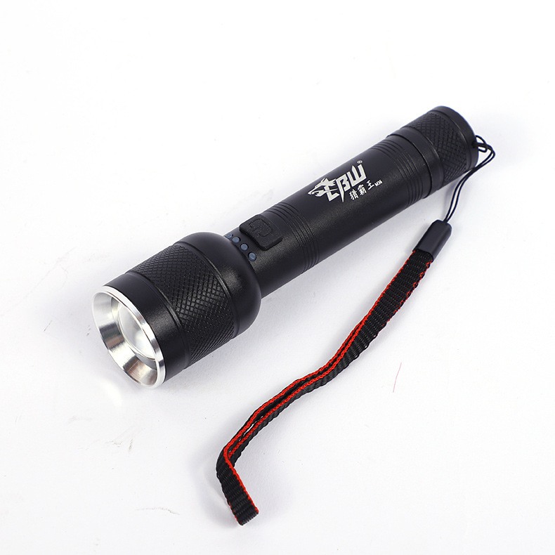 大功率P50强光手电筒铝合金伸缩批发显示变焦电量户外充电USB