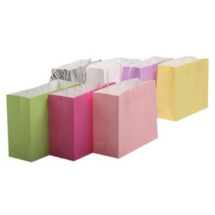 空白薄款牛皮纸袋 牛皮纸手提袋包装纸袋衣服袋外卖袋 鞋盒手拎袋