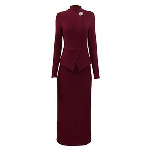 巨好看的冬装连衣裙女2025新款长袖遮肉显瘦宴会长裙气质包臀裙76