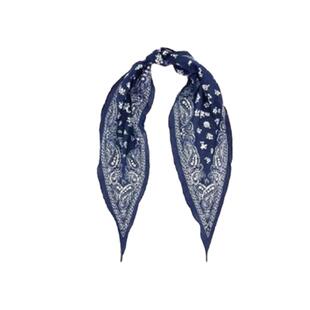 韩系复古经典蓝色丝巾腰带腰果花菱形腰绳女小众高级感牛仔裤配饰