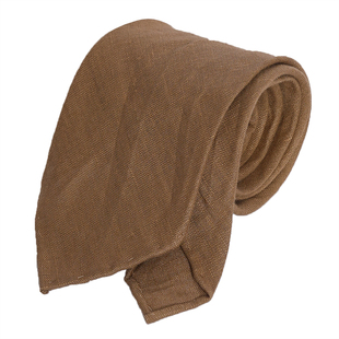 【亚麻3折领带】 纯羊毛内衬 意式卷边ENP 休闲 高档手工