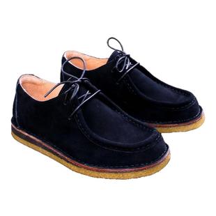 工装莫卡辛Moccasin低帮袋鼠日系方头厚底休闲复古大码46真皮男