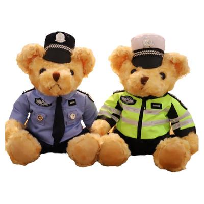交警警察公仔公仔毛绒玩具小熊