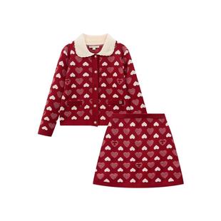 TeenieWeenie Kids小熊童装25年款新款女童甜美可爱外套半裙套装