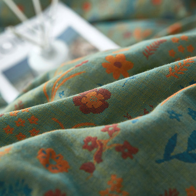 A类全棉双层纱布被套单件纯棉单人双人150x200x230床单被罩褥子套