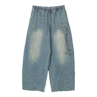 CBXLAB街舞潮牌废土做旧复古嘻哈牛仔裤美式街头爵士香蕉休闲长裤