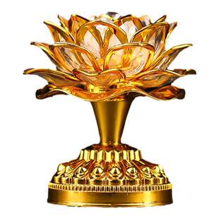 2026新款莲花灯佛供灯菩萨七彩家用插电led电子灯供佛长明灯佛灯