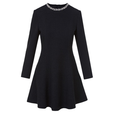 【焦点系列】朗姿法式钉珠小香风连衣裙优雅收腰裙2025年冬季新款