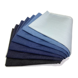 纯棉天丝薄款牛仔布料 柔软透气春夏裙装衬衣服装面料娃衣手工diy