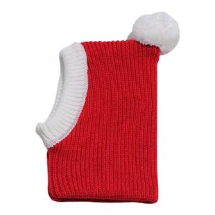 宠物毛线圣诞红帽子围巾狗狗秋冬保暖柯基柴犬搞怪网红拍照红头套