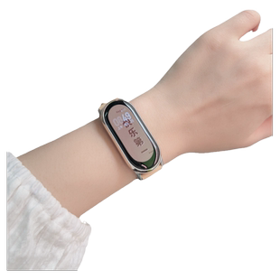 IWUJIAO小米手环10 9 8 腕带7 6 5 4 3 表带真皮质 通用NFC版 女新款气质 9 8 pro 红米watch 5 Redmi 手表4