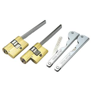 C级全自动指纹锁锁芯智能锁扁尾防盗门单开带尾巴电子门应急锁头