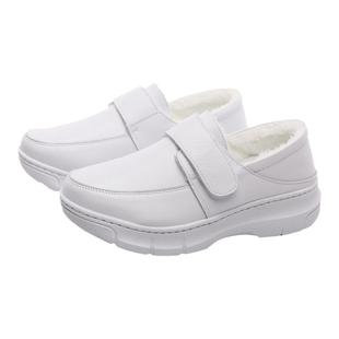 冬季护士鞋女加绒加厚鞋软底不累脚棉鞋防滑增高秋冬医护专用鞋