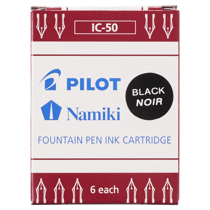 日本PILOT百乐IC-50一次性墨水芯墨胆墨囊6支装笑脸钢笔78G+通用