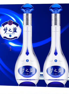 洋河梦之蓝M3礼盒52度500mL*2瓶
