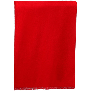 年会红围巾定制刺绣logo同学公司活动礼品福字团队大红色围巾印字