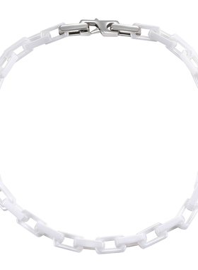 GRGR原创情侣黑白陶瓷方古巴项链