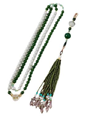 新中式玉髓珍珠流苏项链