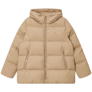 【新品】90%鹅绒BEANPOLE滨波秋冬女士温柔氛围感连帽绗缝羽绒服