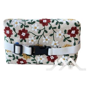 重工刺绣纸巾盒车载纸巾袋布艺悬挂绳后座中控台办公家居纸巾盒