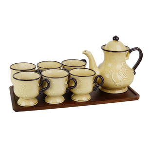 茶具套装中古风杯子水壶茶杯茶壶杯具咖啡杯客厅家用乔迁新居礼物