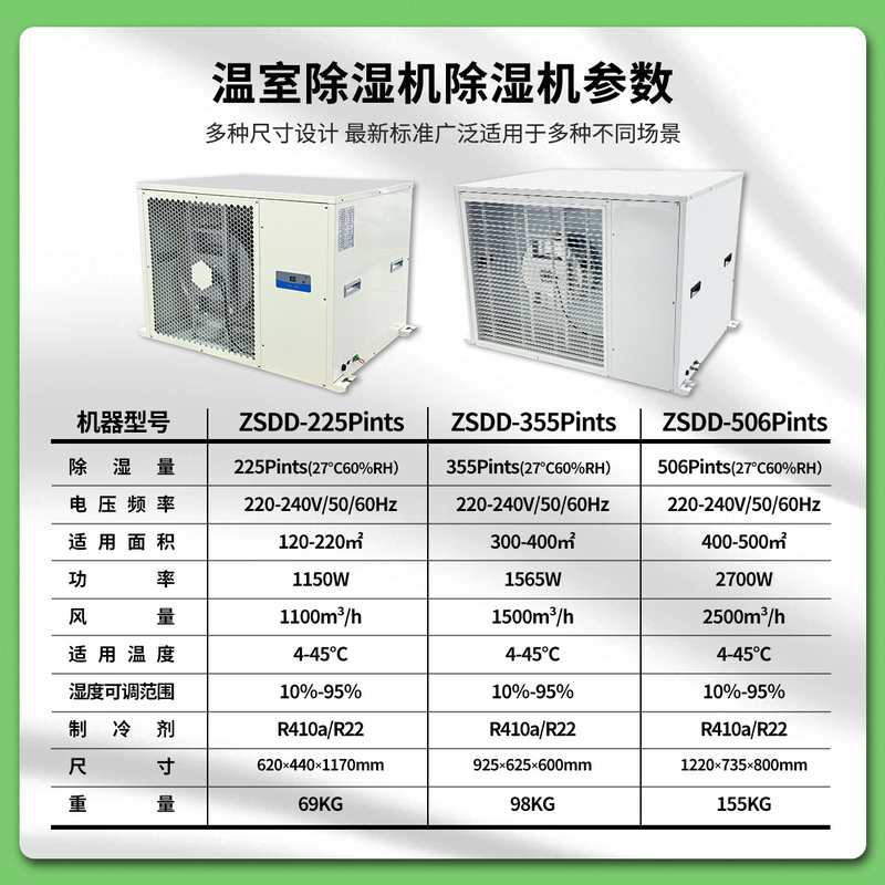 跨境温室大棚工业用除湿机别墅档案室酒窖车间抽湿机恒湿种植