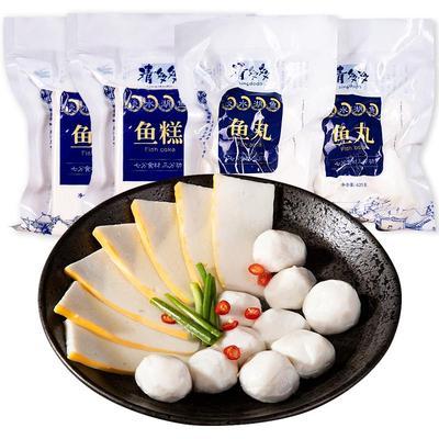 手工鱼丸鱼糕421克*4袋活鱼现做