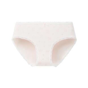 三福女低腰包臀内裤 少女花边印花柔软透气半平角裤女495837