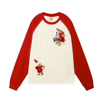 LALABOBO立体小熊长袖T
