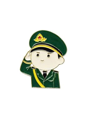 军人胸针卡通可爱军旅节日纪念品