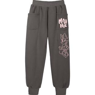 女童加绒裤子一体绒2025新款儿童运动裤大童卫裤冬季加厚薄绒长裤