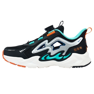 特步童鞋儿童旋钮扣运动鞋2025春新款大童轻便回弹鞋子男童休闲鞋