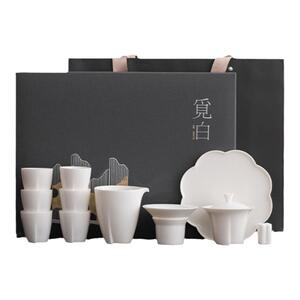 陶瓷功夫茶具套装盖碗茶杯纯色