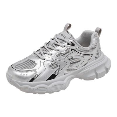 达芙妮银色巴黎老爹鞋女小白鞋