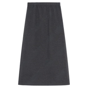 邱莹莹 HELA AOMI “羽绒半裙”绵羊毛桑蚕丝醋纤法式高腰半裙