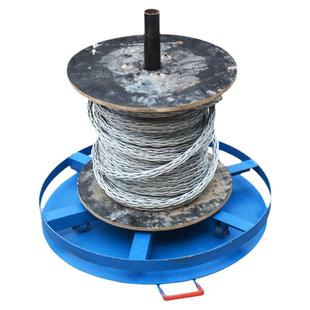 带刹车电缆放线盘圆盘1米2米槽钢卧式光缆光纤放线神器电力放线架