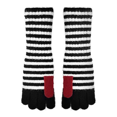 撞色条纹针织围巾百搭英伦风