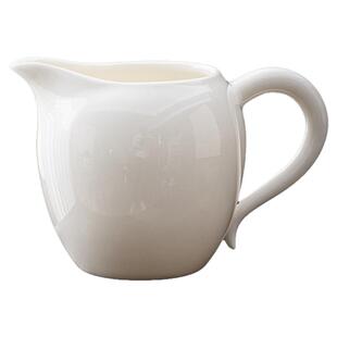 白瓷功夫茶公道杯 带手柄防烫  功夫茶具陶瓷泡茶公杯 茶水分茶器