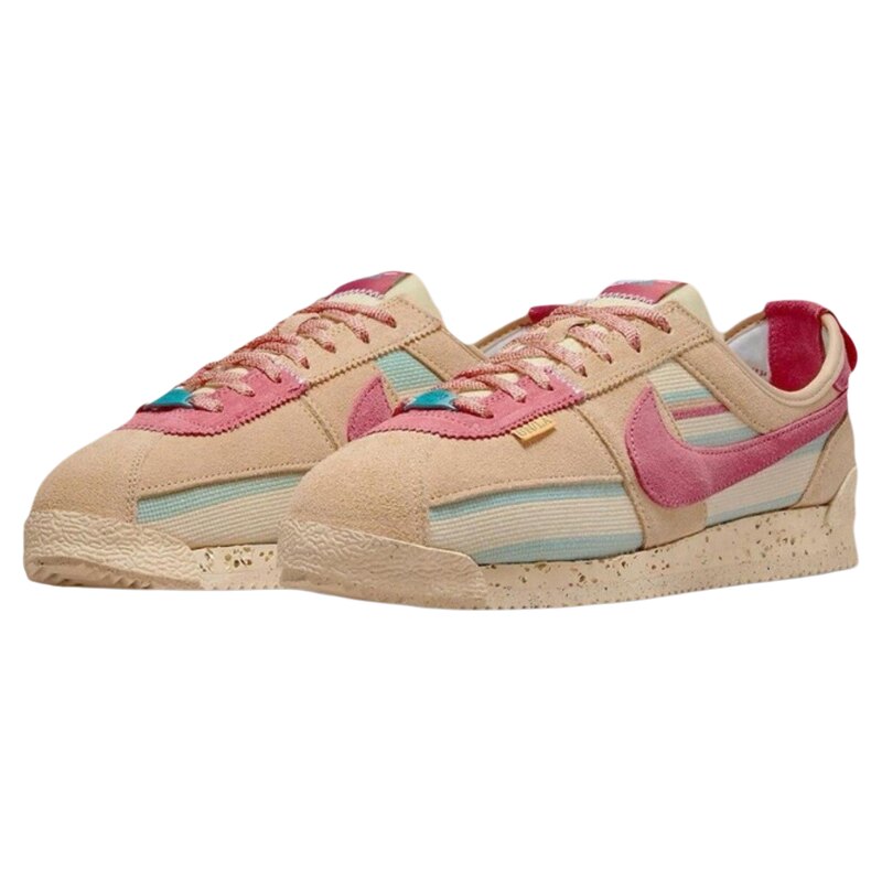 Union x Nike sp sesame阿甘联名复古低帮跑步运动鞋男女款棕粉色