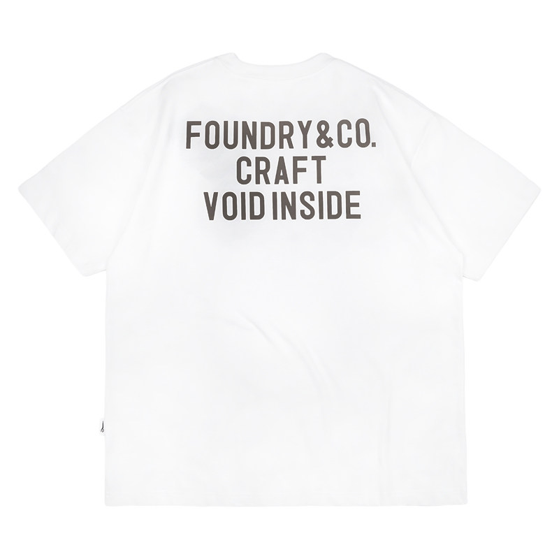 FOUNDRY短袖日系复古印花宽松T恤