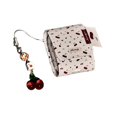 适用iPhone红色樱桃蓝牙耳机套