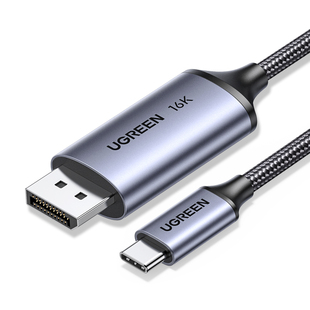 绿联typec转dp线2.1转换2K240/360Hz接头displayport适用Macmini华为苹果17雷电4/3笔记本usbc外接显示器接口