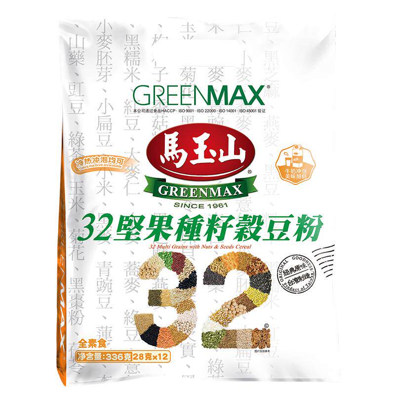 进口马玉山32谷物粉坚果黑芝麻代餐粉豆粉五谷粉豆浆即食营养早餐