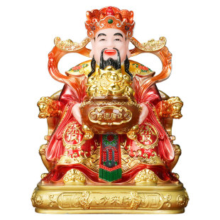 财神爷摆件家用店铺公司招财供奉佛具文财神范蠡比干神汉白玉佛像