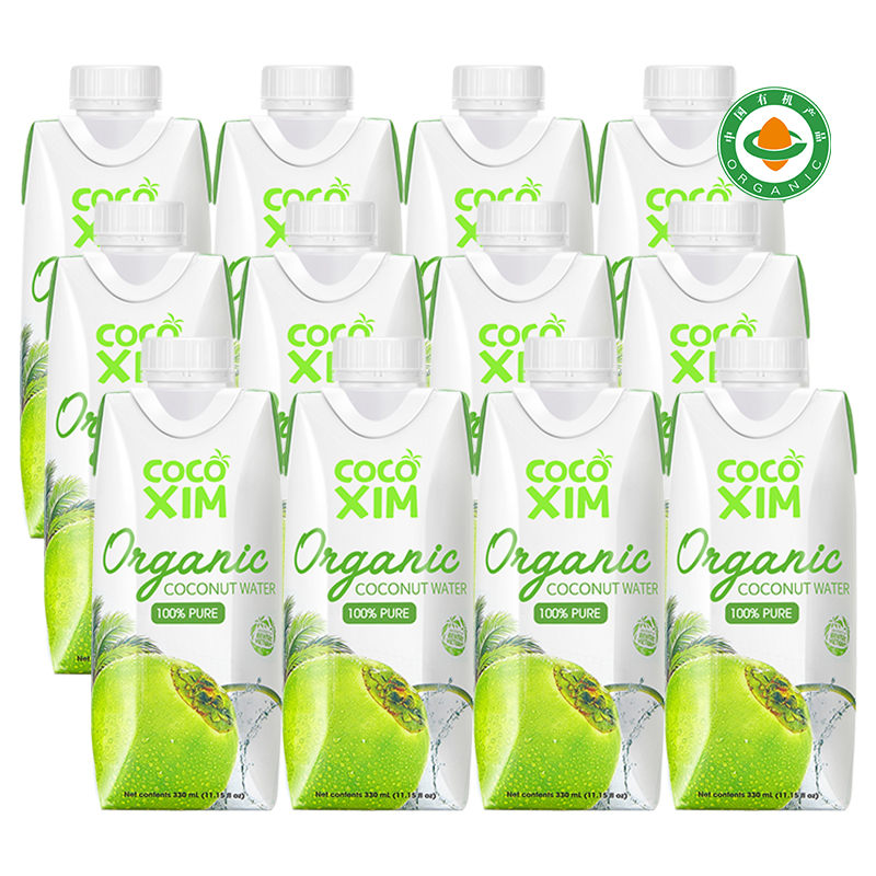COCOXIM酷酷西姆有机进口鲜椰子水孕妇nfc330ml*12瓶椰汁家庭饮料